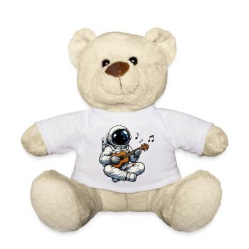 Space Astronaut Guitar Game - Teddy Bear - white - Front