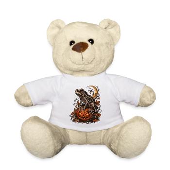 Toad on pumpkin - Teddy Bear - white - Front