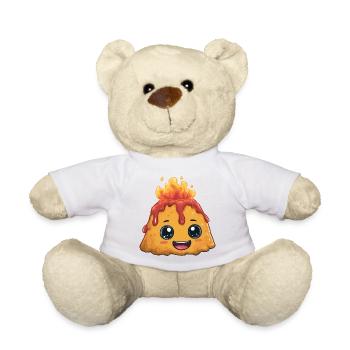 Kawaii Feuerpudding Vulkan - Teddy - Weiß - Vorne