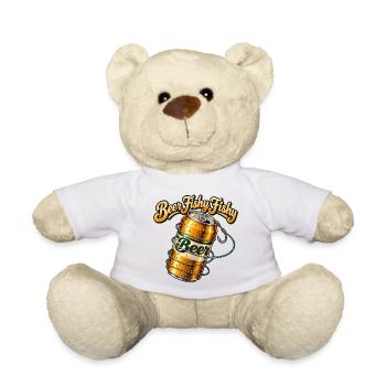 Beer Fishy Fishy Keg Design - Teddy - Weiß - Vorne