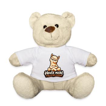 Heute nicht – Alpaka Spruch lustig Morgenmuffel - Teddy - Weiß - Vorne