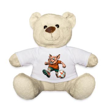 Schweine Fussball - Teddy - Weiß - Vorne