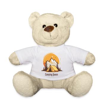 Camping Queen, Produkte für Camping Liebhaber - Teddy - Weiß - Vorne