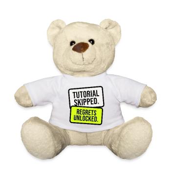 Bedauern freigeschaltet Meme - Teddy - Weiß - Vorne