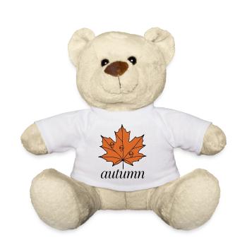 Autumn Herbst Ahornblatt Pilze Natur Damen T-Shirt - Teddy - Weiß - Vorne