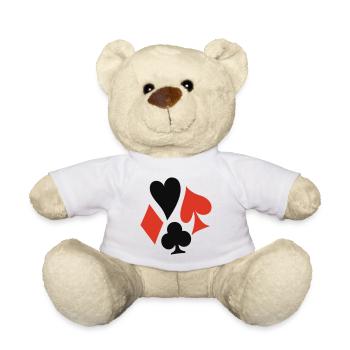 poker signs - Teddy Bear - white - Front