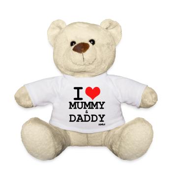 i love mummy and daddy - couleurs personnalisables - Nounours - blanc - Devant