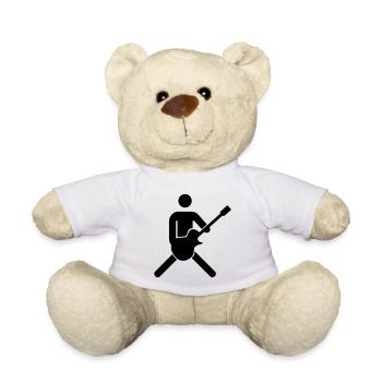 gitarrist bassist - Teddy Bear - white - Front