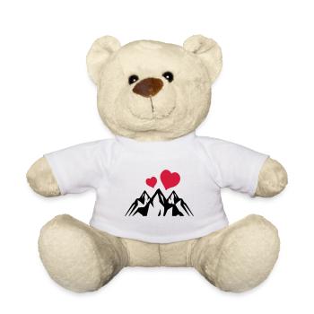 Montagnes herz symbol mountains - Nounours - blanc - Devant