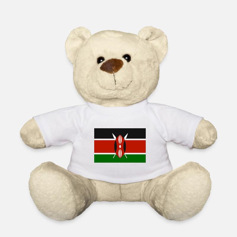 Kenya flag - Teddy Bear - white