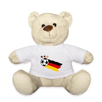 German football - Teddy Bear - white - Front
