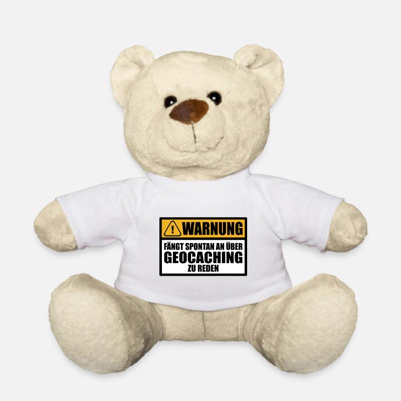 Geocacher Geocaching Witzige Geschenkideen Sprüche - Teddy - Weiß