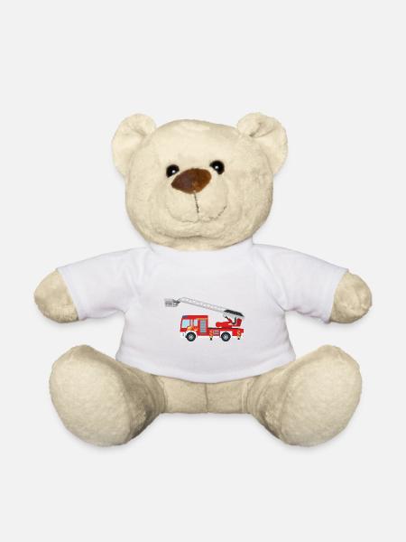 Fire Engine - Teddy Bear - white