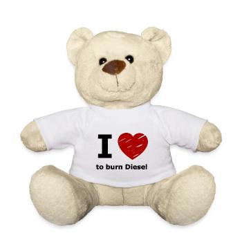 The Diesel Combustion Cars - Teddy Bear - white - Front