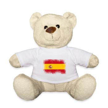 Spanien Flagge Vintage Spanische Fahne Used Look - Teddy - Weiß - Vorne