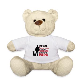 Certains super héros on les appelle papa - Nounours - blanc - Devant