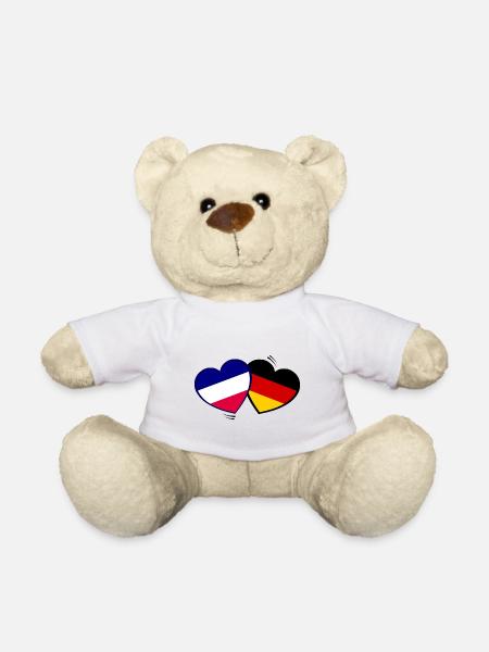 Liebe Frankreich und Deutschland - Teddy - Weiß