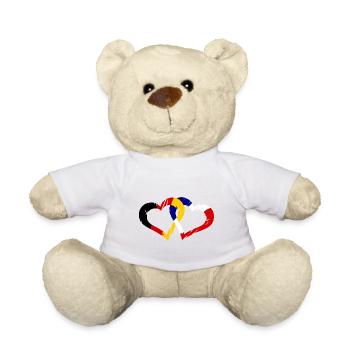 Français Amour allemand - Nounours - blanc - Devant
