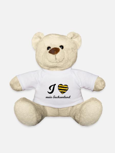Ich liebe mein Sachsenland - Teddy - Weiß