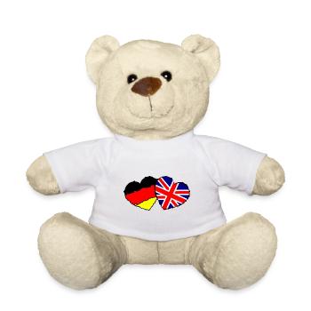 Allemand Anglais Amour - Nounours - blanc - Devant
