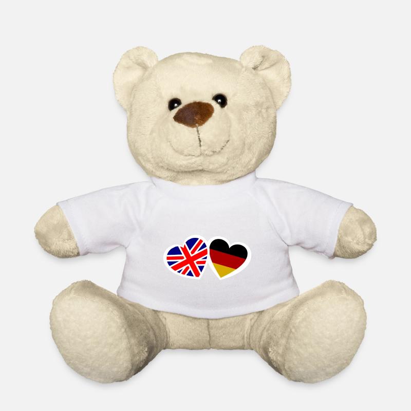 England und Deutschland Liebe - Teddy - Weiß
