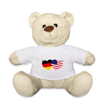 USA und Deutschland - Teddy - Weiß - Vorne