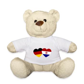 Die deutsch kroatische Freundschaft - Teddy - Weiß - Vorne