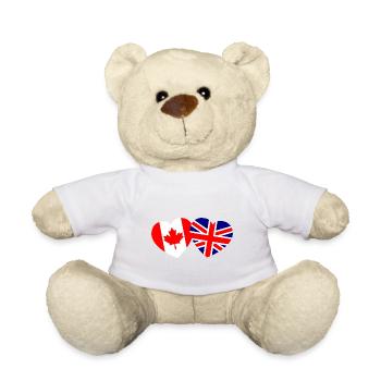 British-Canadian Love - Teddy Bear - white - Front