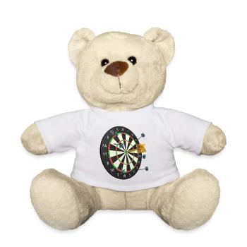 Goldene Pfeil in der Mitte des Ziel - Teddy - Weiß - Vorne