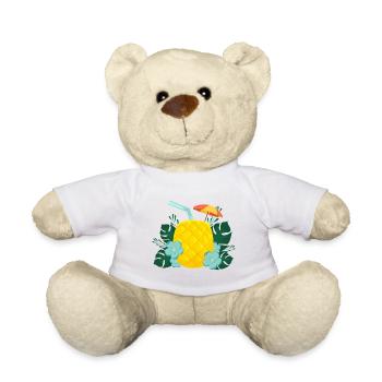 Pineapple drink / summer / sun - Teddy Bear - white - Front