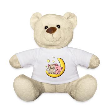 Katzenliebe bis zum Mond - Teddy - Weiß - Vorne