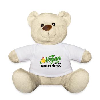 Vegan pour les sans voix (poulet) - Nounours - blanc - Devant