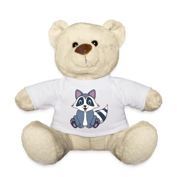 Waschbär Dachs - Teddy - Weiß - Vorne