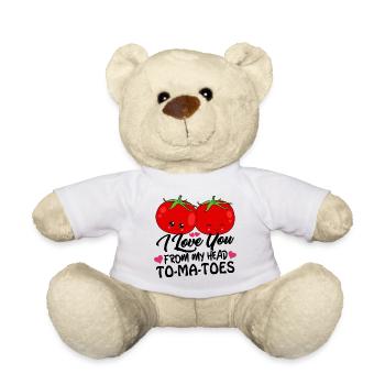 Funny Tomatoes Food themed Valentines Day T-Shirt - Nounours - blanc - Devant