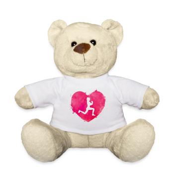 Women sports heart - Teddy Bear - white - Front