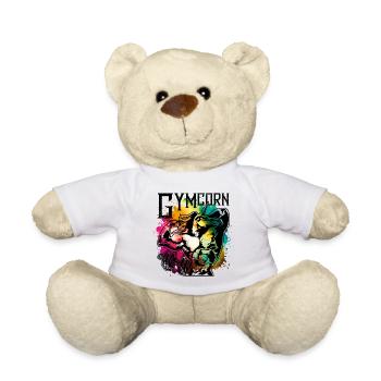 Gymnase coloré d'entraînement de remise en forme licorne - Nounours - blanc - Devant