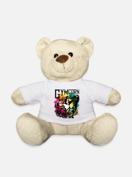 Einhorn workout fitness bunt gym - Teddy - Weiß