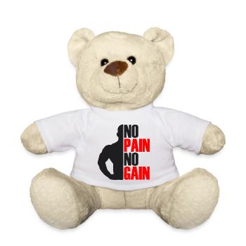 No Pain No Gain - Teddy - Weiß - Vorne