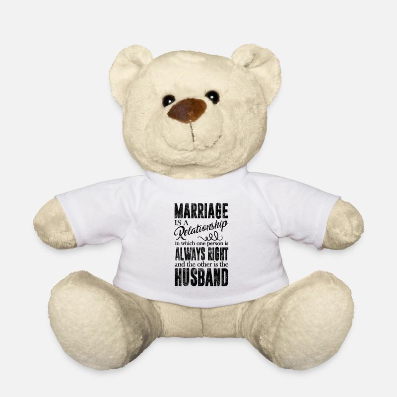 Married funny saying wedding - Teddy Bear - white