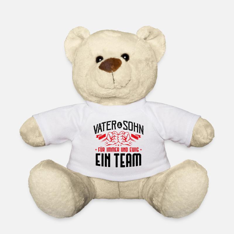 Vater sohn ein team - Teddy - Weiß