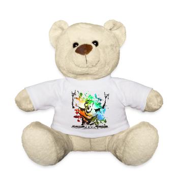 dj colorful - Teddy Bear - white - Front