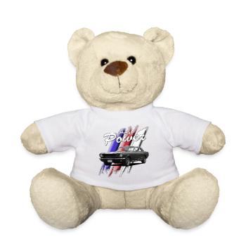 Motifs 130719 1 Mu - Teddy Bear - white - Front