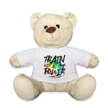train power colorful - Teddy Bear - white - Front