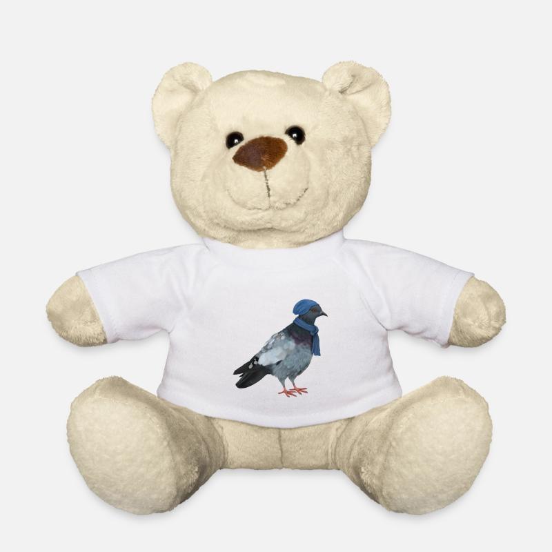 Taube - Winter - Teddy - Weiß