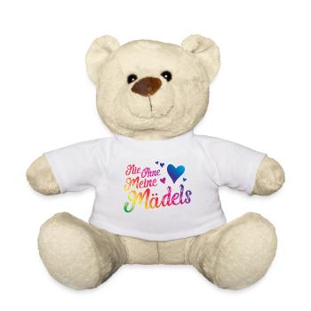nie ohne meine mädels herz bunt - Teddy - Weiß - Vorne