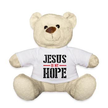Jesus is my hope - Teddy Bear - white - Front