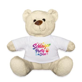 Schlager party crew bunt - Teddy - Weiß - Vorne