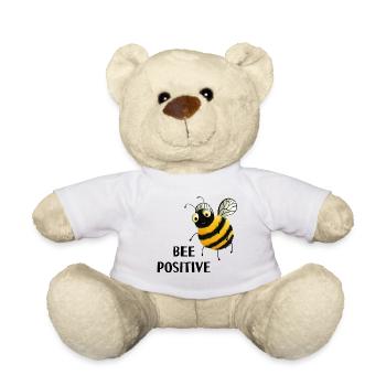 Bees - bee positive - Teddy Bear - white - Front