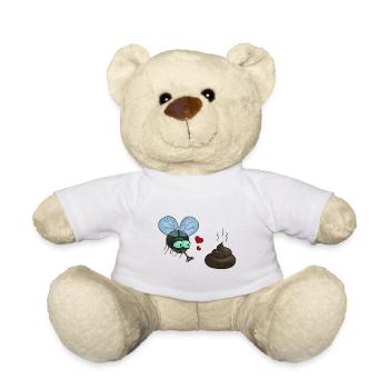 Fly Poop love - Teddy Bear - white - Front