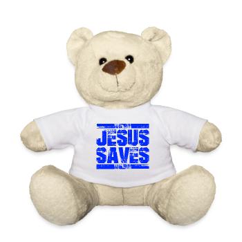 jesus saves - Teddy - Weiß - Vorne